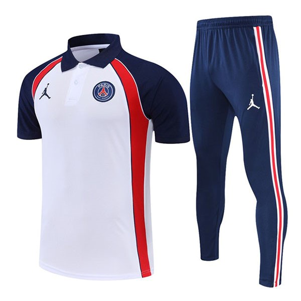 Polo Paris Saint Germain Komplett Set 2022-23 Weiß Blau